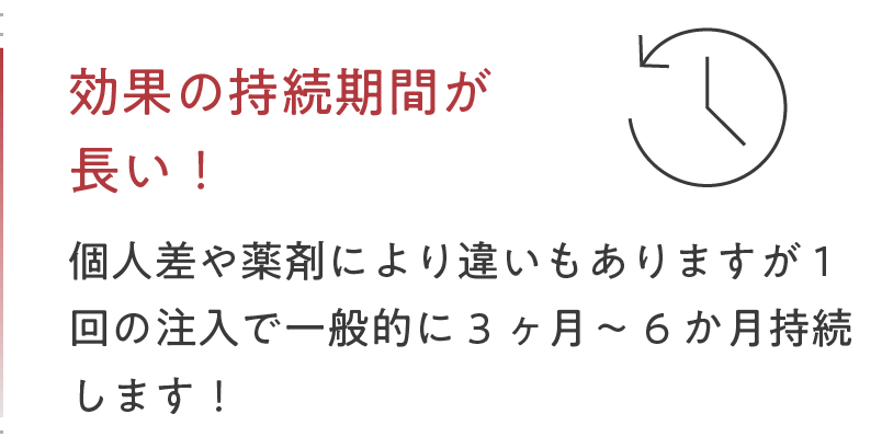 効果の持続性が長い！