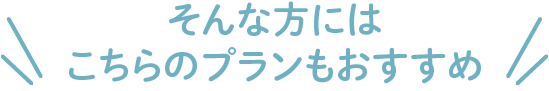 そんな方には、こちらのプランもおすすめ