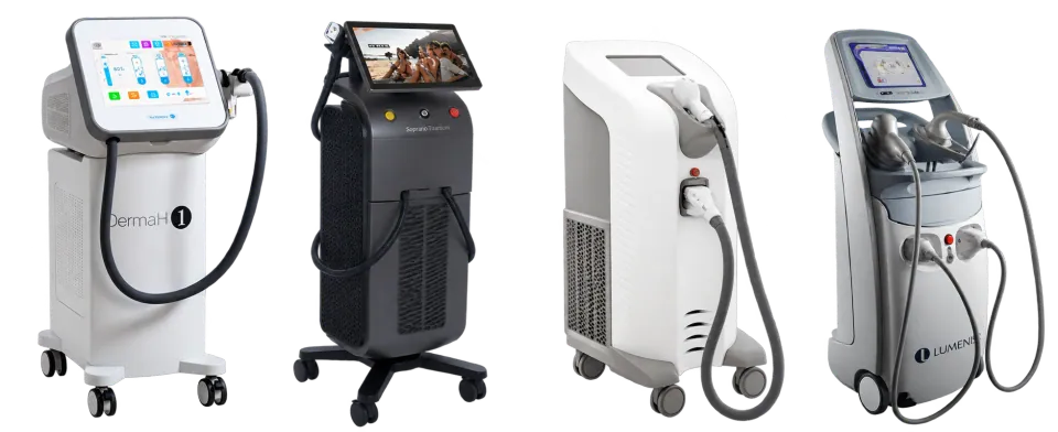 4種類の医療脱毛レーザー機器