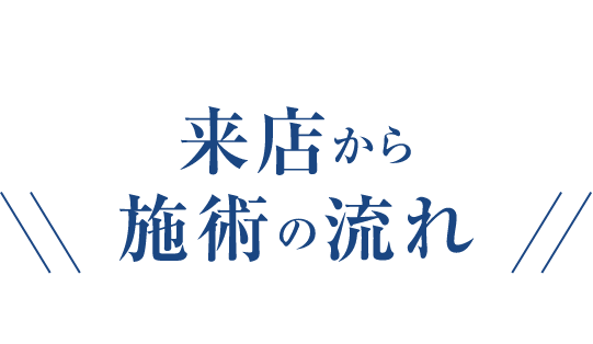 来店から施術の流れ